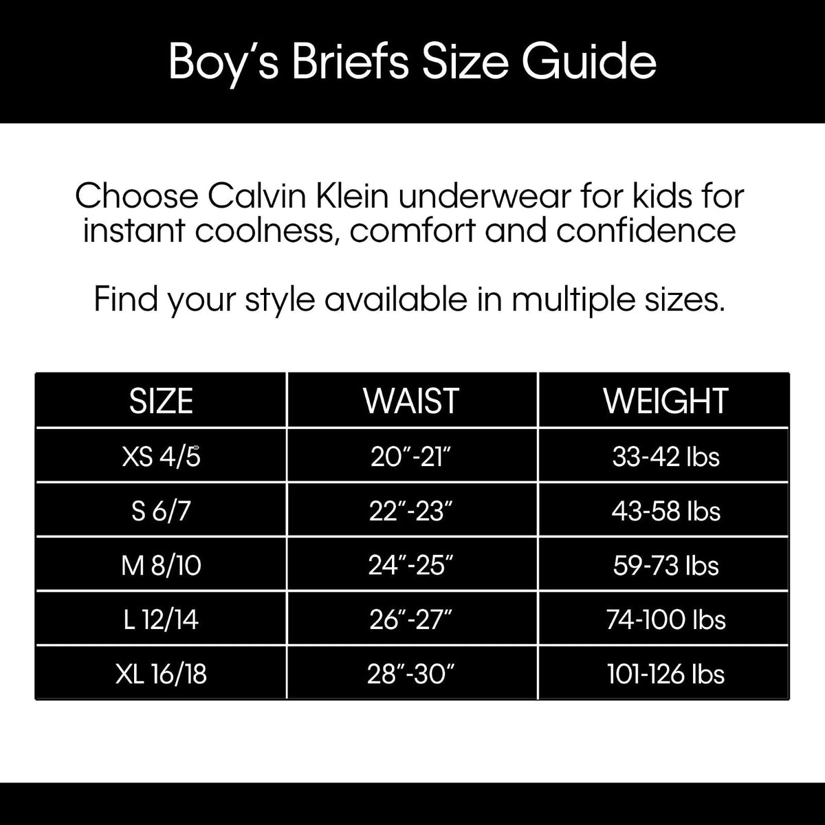 Calvin Klein CK Ropa Interior para niños Ropa Interior para Niños