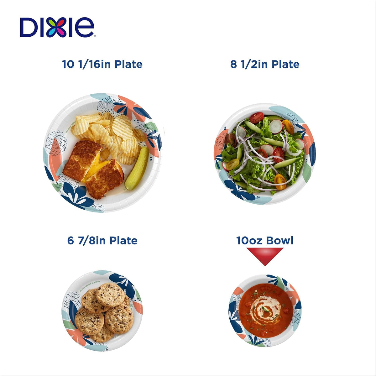 Dixie® - Cuencos de papel de 10 onzas, 72 unidades