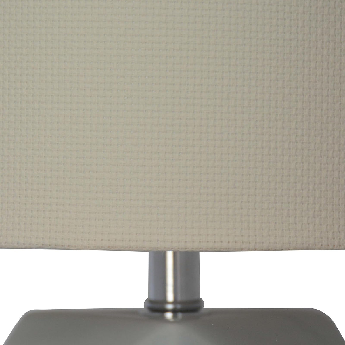 Luzerna CM-0087 Lámpara De Mesa Poliedro, Color Gris Marfil Mate, 1 Unidad