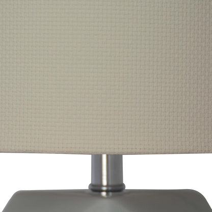 Luzerna CM-0087 Lámpara De Mesa Poliedro, Color Gris Marfil Mate, 1 Unidad