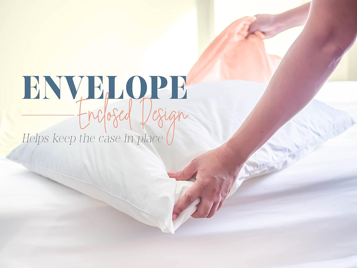 Elegant Comfort - Paquete de 4 fundas de almohada sólidas de 1500 hilos de calidad egipcia, fácil cuidado, tela suave, resistente a las arrugas y a las manchas, fácil de poner, juego de 4 piezas, funda de almohada King, color rojo