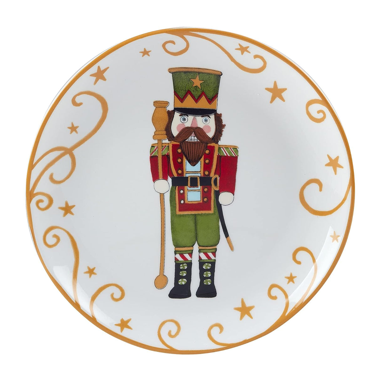 Cascanueces mágicos certificados International Holiday - Platos de postre y ensalada de 9 pulgadas, multicolor, mediano, juego de 4