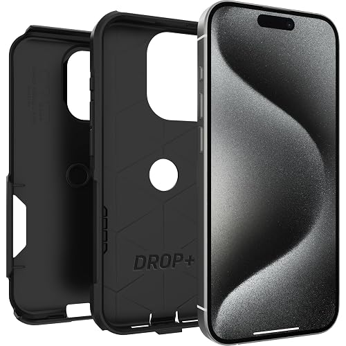 Otterbox Funda para iPhone 15 Pro (Solo) De La Serie Commuter -, Delgada Y Resistente, Apta para El Bolsillo, con Protección De Puerto Negro