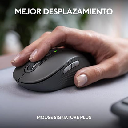Logitech MK950 Signature Slim, Teclado y Mouse inalámbricos, diseño Elegante, Escritura y clicks discretos, Bluetooth, multisistema operativo, para Windows y Mac - Grafito