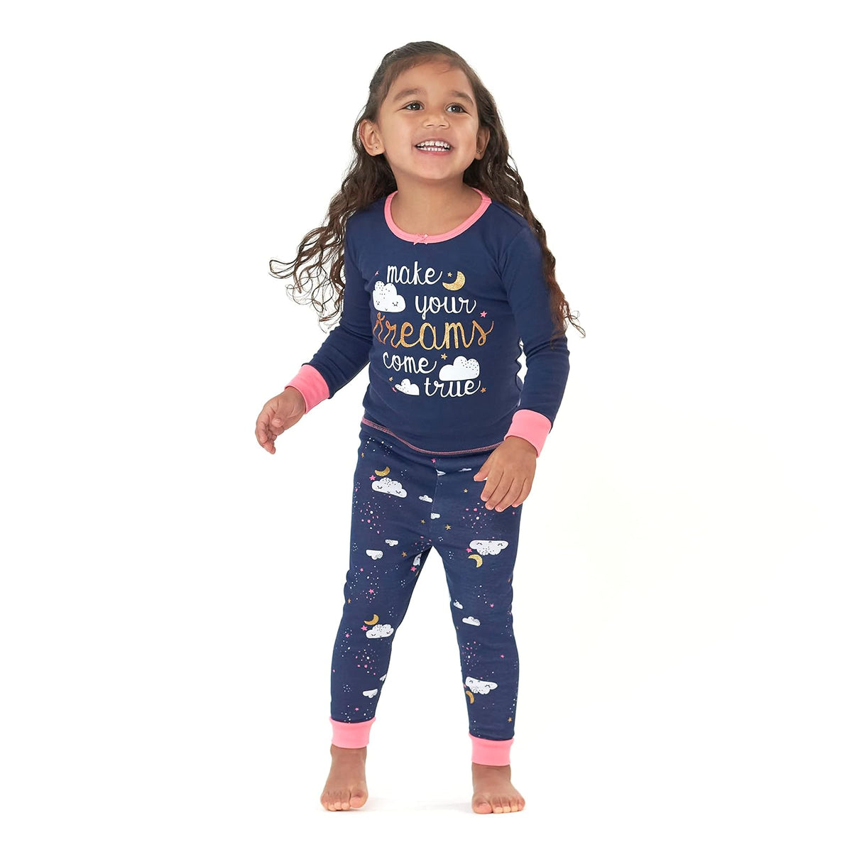 Gerber Conjunto de Pijama de 4 Piezas para bebés y niñas, Rosado