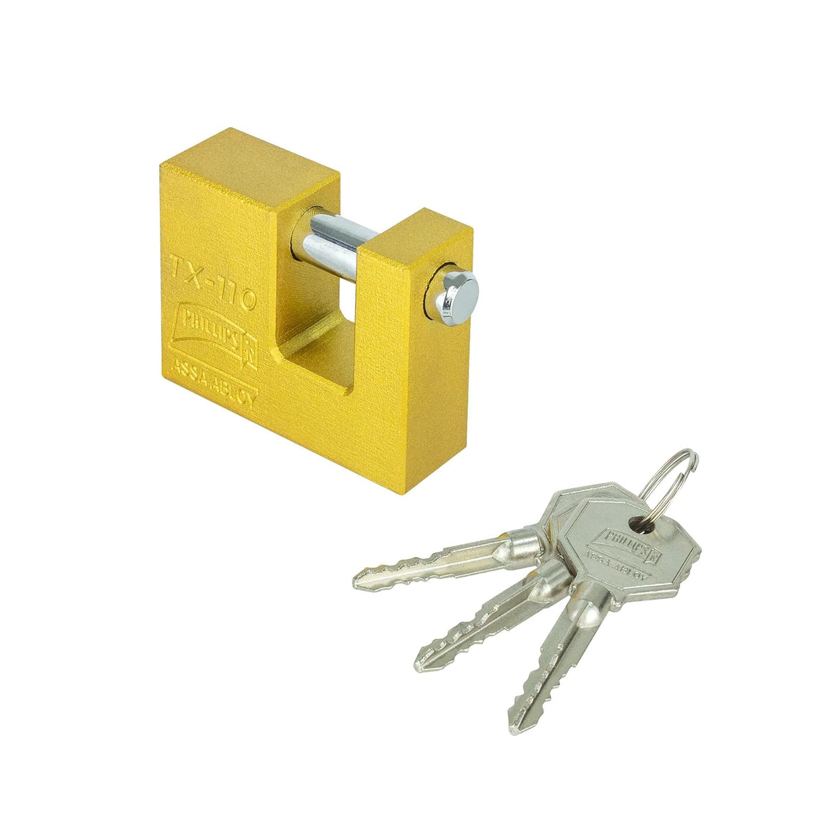 Phillips candado de hierro para cortina modelo tx-110 latón