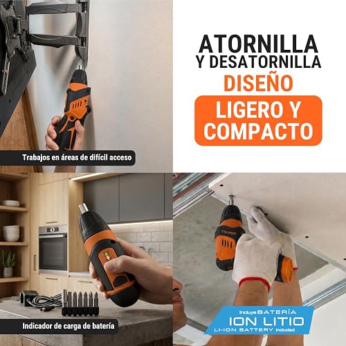 Truper DESI-36X, Destornillador inalámbrico 2 posiciones, 3.6 V