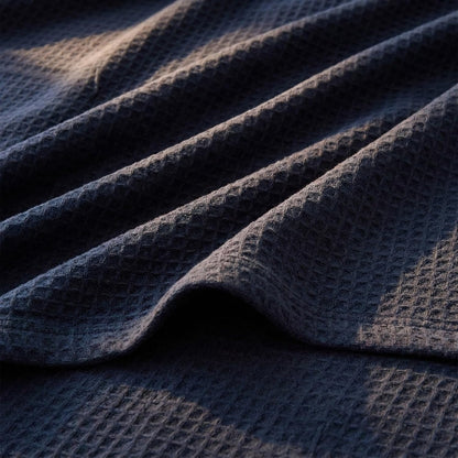 Nautica Baird Navy Cotton Blanket, Full/Queen