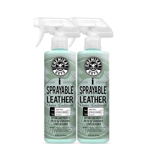 Chemical Guys SPI_103_1602 Limpiador y Acondicionador de Cuero en Spray, para Interiores de Automóviles y Más, 473 ml, Paquete de 2