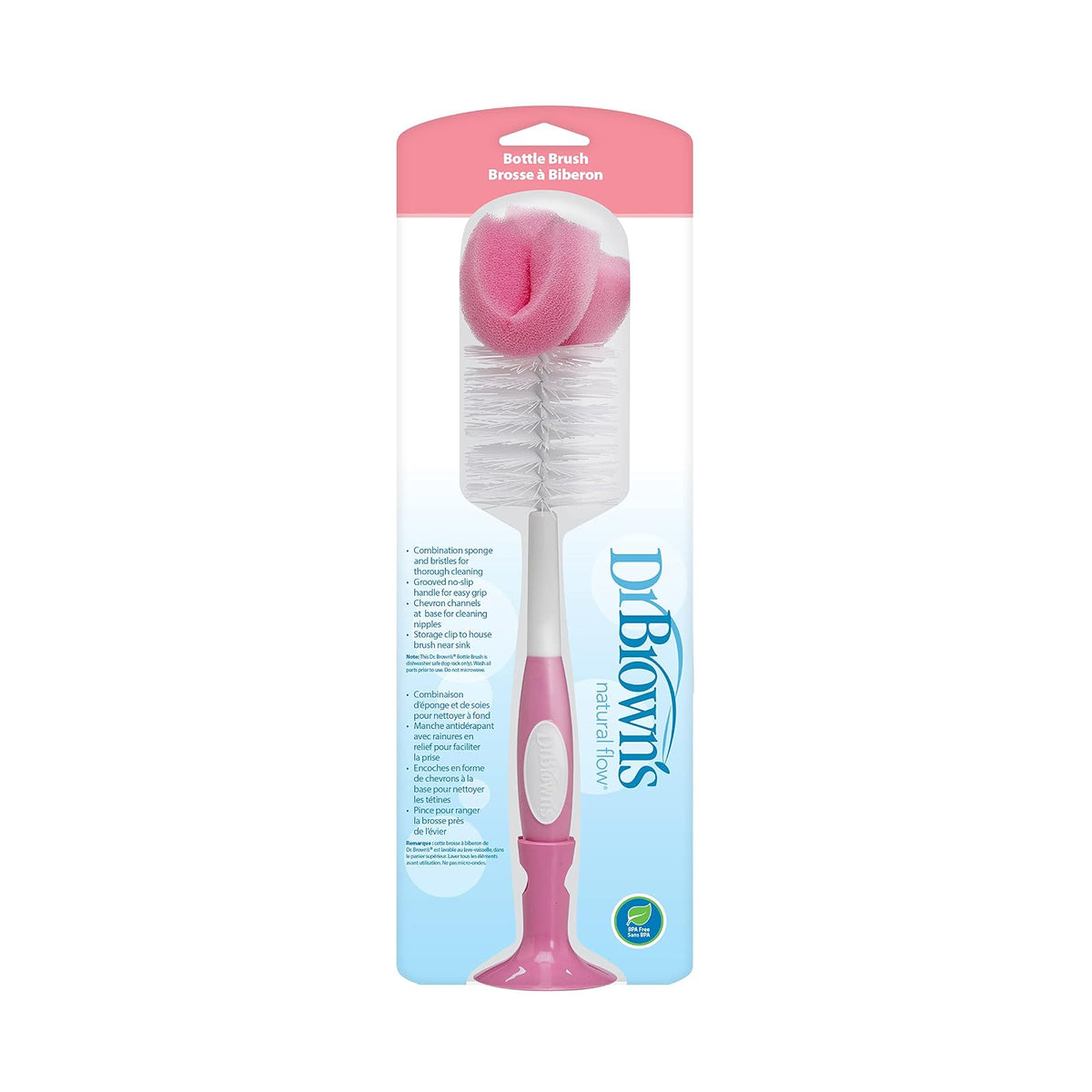 Dr. Brown'S Cepillo para Biberón, Color Rosado