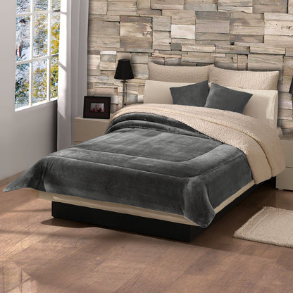 Colchas Concord Argos Cobertor de Borrega, Gris, King 1.80 X 2.20 Mts.