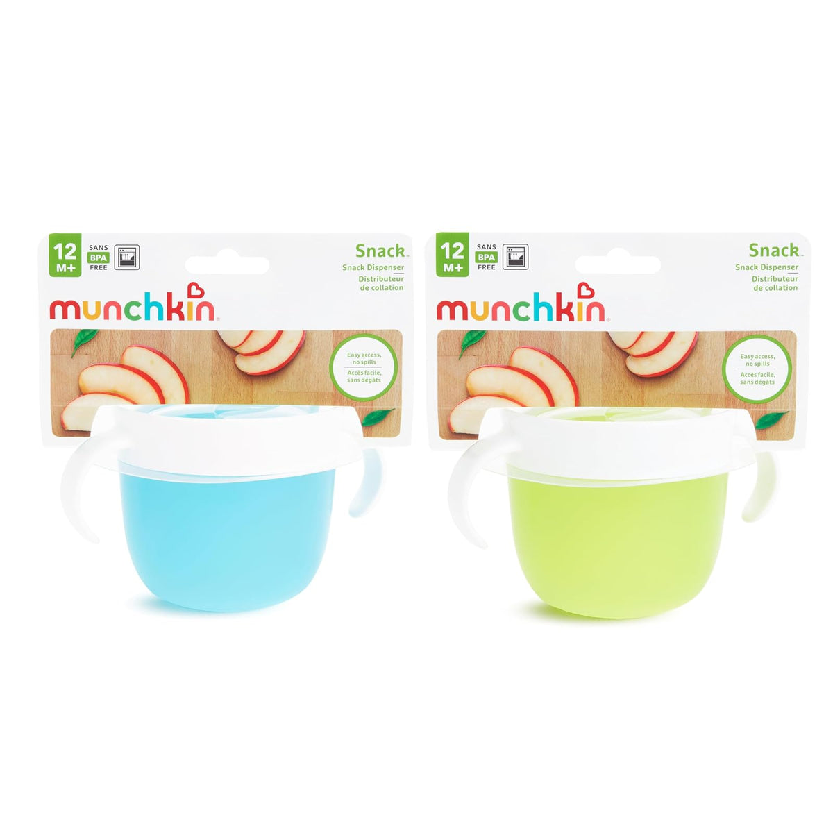 Munchkin 2 Recipientes para Snack, Azul/ Verde