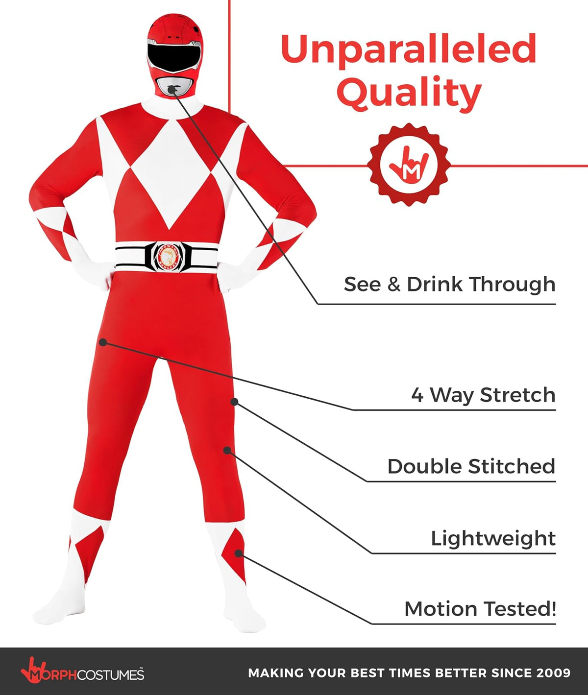 Morphsuits Power Ranger Costume Adult, Power Rangers Costume Adult Men, Power Ranger Costume Adult Woman