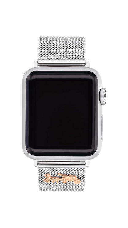 Coach Pulsera de Malla para Apple Watch con Dije de Corazón - Plateado - 38mm - 40mm - 41mm