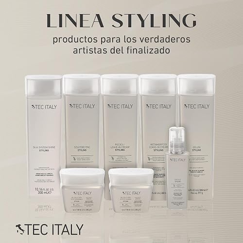 TEC ITALY Gel Della Cera Efecto Húmedo 280 g – Gel Fijación Media Cabello, Acabado Húmedo, Estiliza y Acondiciona, Para Todo Tipo de Cabello, Con Aminoácidos