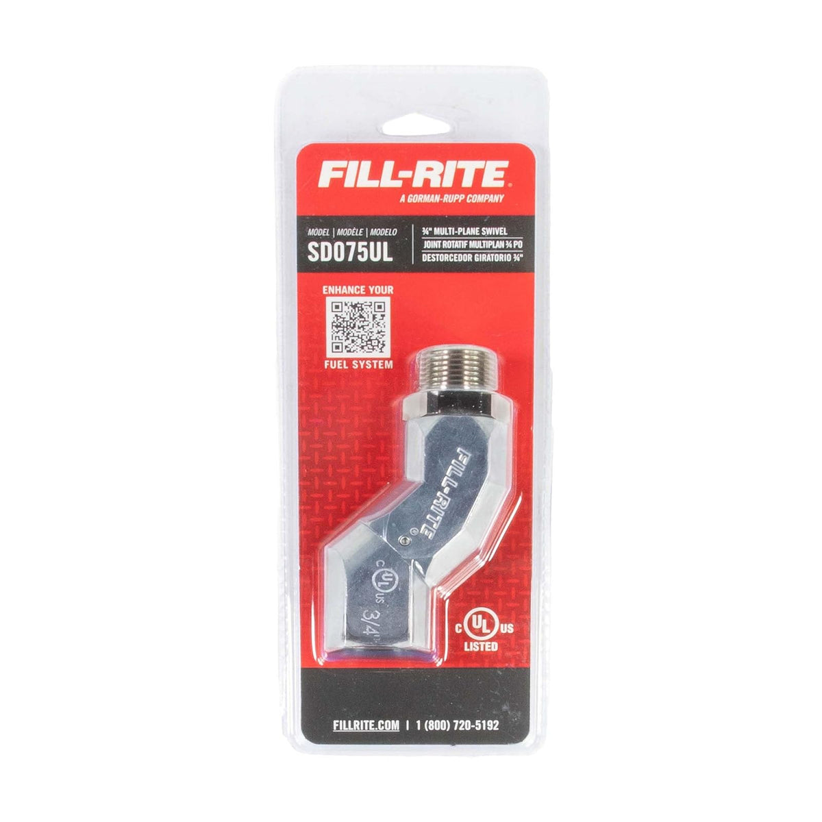 Fill-Rite SD075UL - Giratorio multiplano de 3/4"