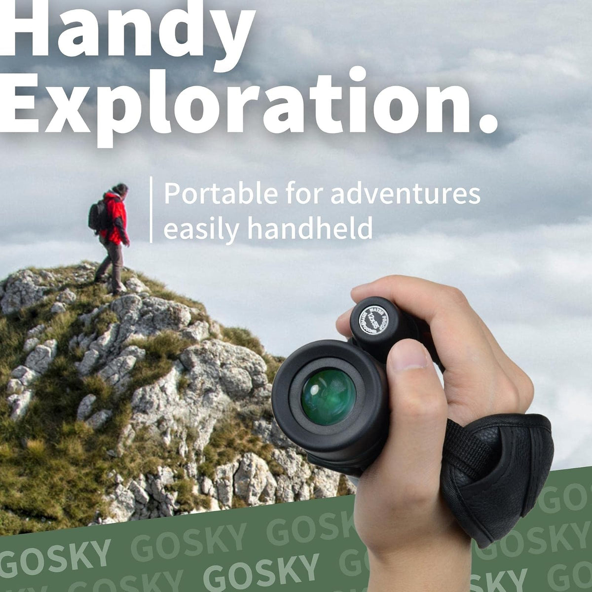 Gosky 12x55 High Definition Monocular Telescope and Quick Smartphone Holder - 2018 Newest Waterproof Monocular -BAK4 Prism for Wildlife Bird Watching Hunting Camping Travelling Wildlife Secenery