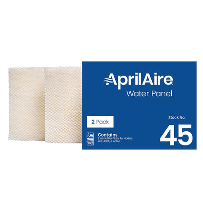 AprilAire 45 filtros humidificadores de panel de agua de repuesto para humidificador AprilAire para toda la casa modelos 400, 400 A, 400 m (paquete de 2)