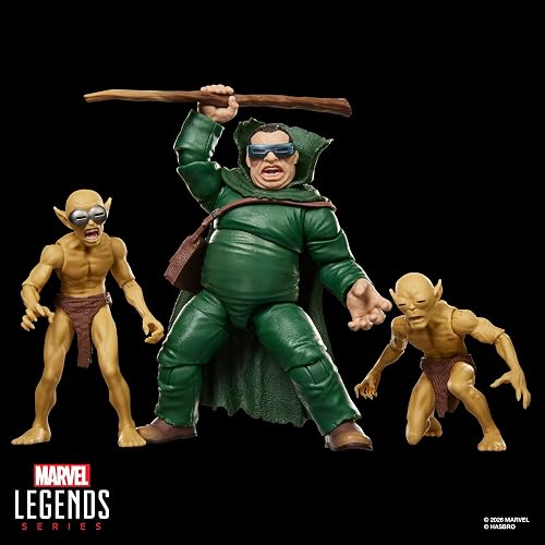 Marvel Legends Series, Pack múltiple Marvel'S Mole Man y Moloids, 3 Figuras coleccionables a Escala de 15 cm inspiradas en los cómics de Los Cuatro Fantásticos