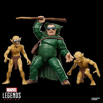 Marvel Legends Series, Pack múltiple Marvel'S Mole Man y Moloids, 3 Figuras coleccionables a Escala de 15 cm inspiradas en los cómics de Los Cuatro Fantásticos