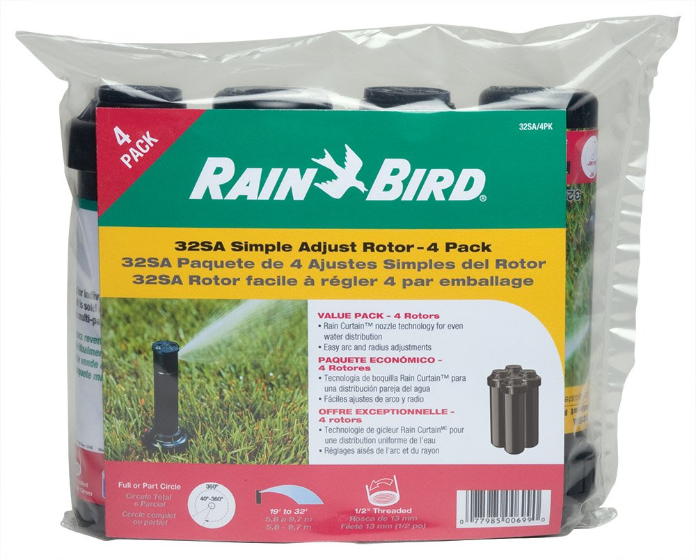 Rain Bird Outoor Products, Paquete de 4, 4 paquetes, Negros