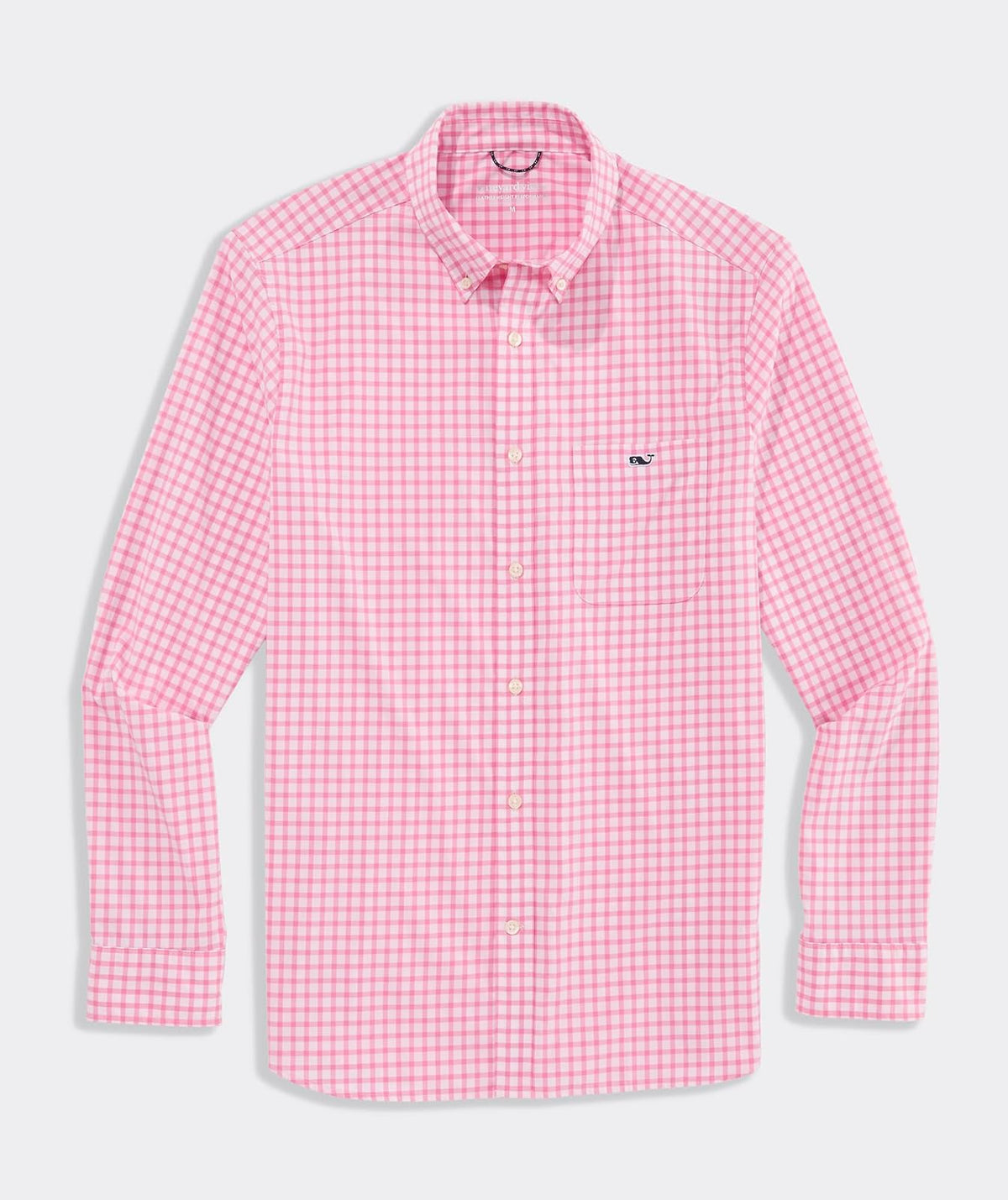 Vineyard Vines - Camisa de Rendimiento para Mujer con diseño de tiburón limón y Guinga, Bebida Rosa