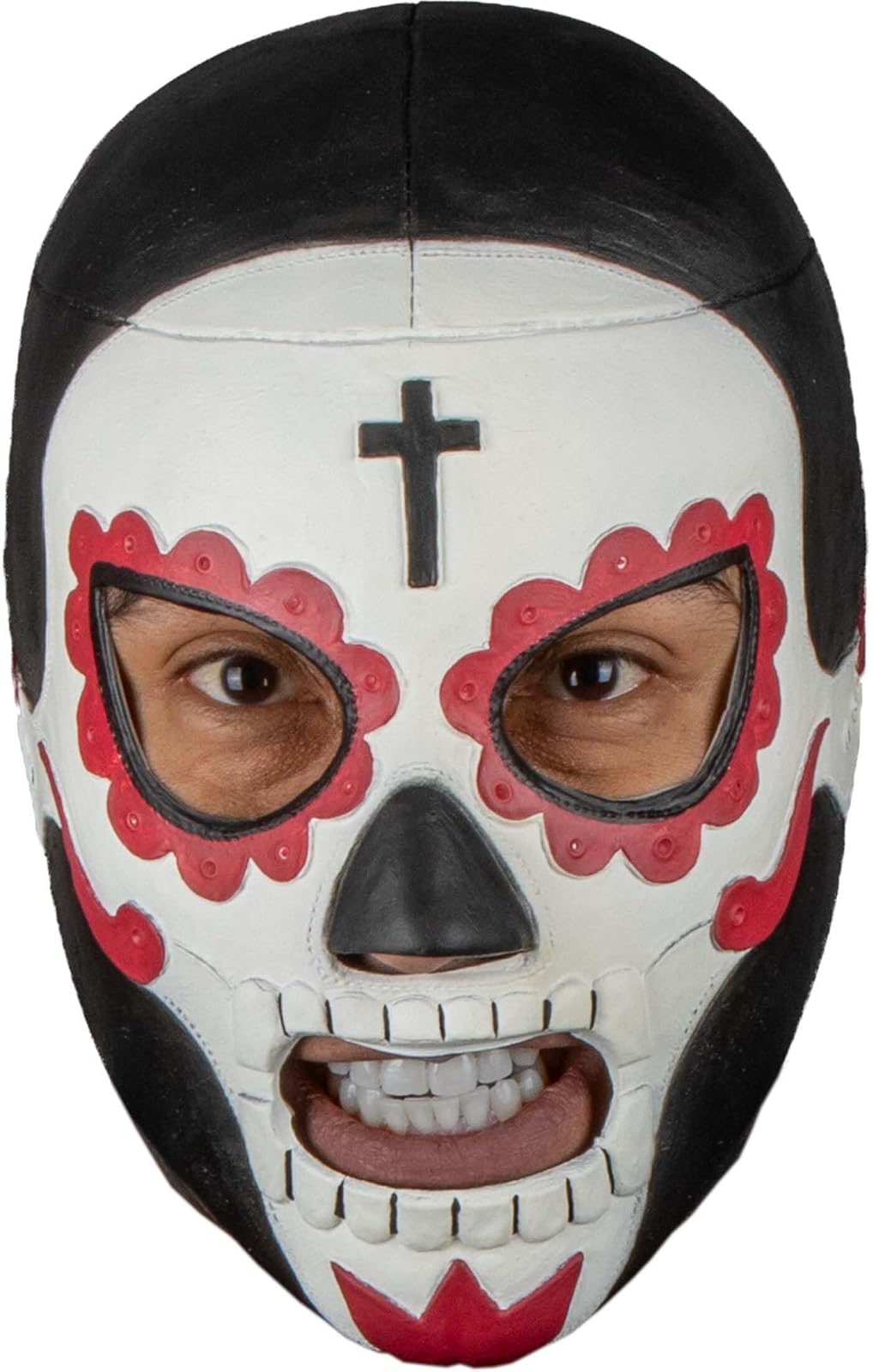 REV Máscara De Luchador Mexicano Penitente Para Adulto, Diseño Calavera Enmascarado De Lucha Libre, Ideal Para Halloween, Eventos Deportivos, Cosplay, Porras Y Partidos
