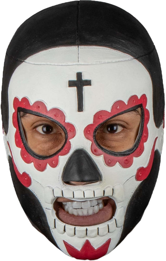 REV Máscara De Luchador Mexicano Penitente Para Adulto, Diseño Calavera Enmascarado De Lucha Libre, Ideal Para Halloween, Eventos Deportivos, Cosplay, Porras Y Partidos