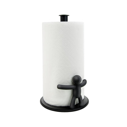 Umbra Buddy Toallero de Papel de Metal y Polipropileno - Negro - Porta toallas de papel