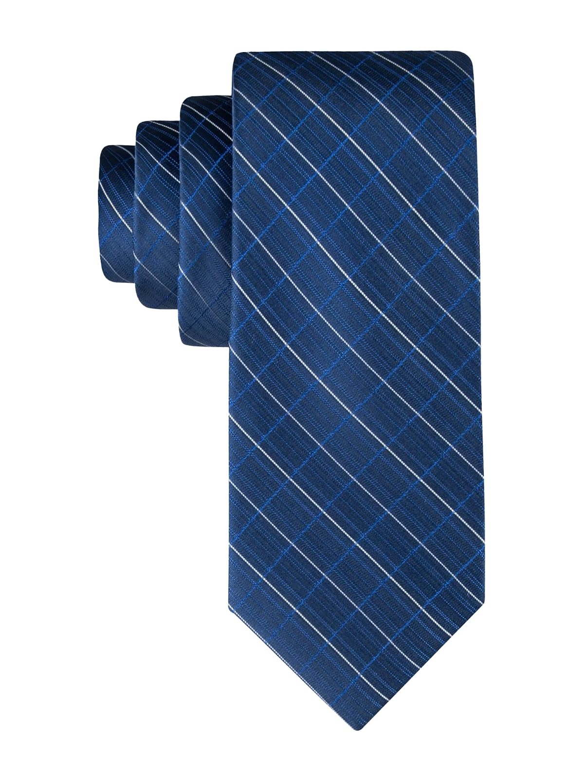 Calvin Klein Corbata para Hombre - Estándar - azul marino, (Navy Windowpane)