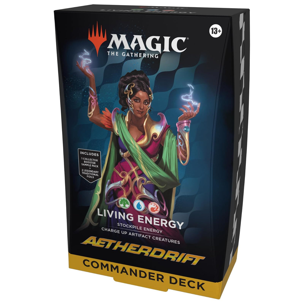Magic: The Gathering Aetherdrift Commander - Paquete 2 Mazos - Cubierta verde - azul - rojo