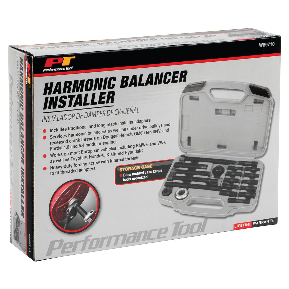 Performance Tool W89710 - Instalador de equilibrador armónico, herramienta automotriz de grado profesional para reparación de equilibrio de motor