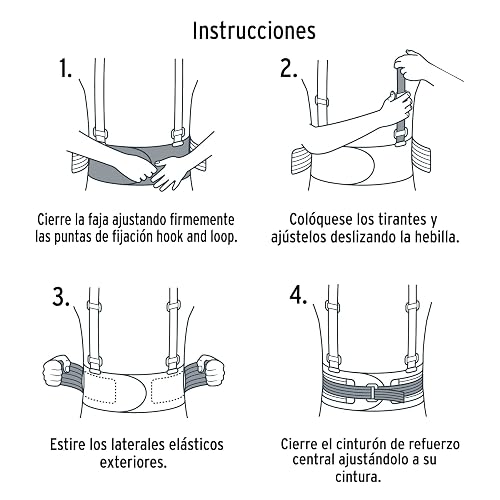 Truper FAJA-XLX, Faja con tirantes ajustables, tercer cinturón, extra grande