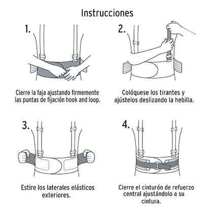 Truper FAJA-XLX, Faja con tirantes ajustables, tercer cinturón, extra grande