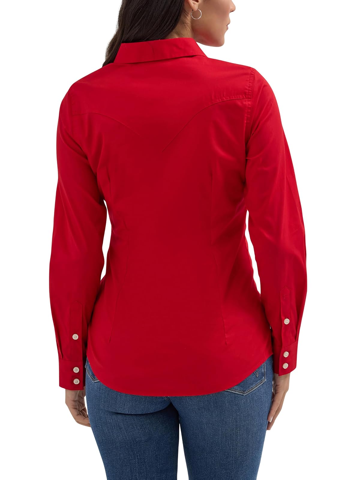 Wrangler Camisa Western Women's Retro Button-Down de Algodón para Mujer