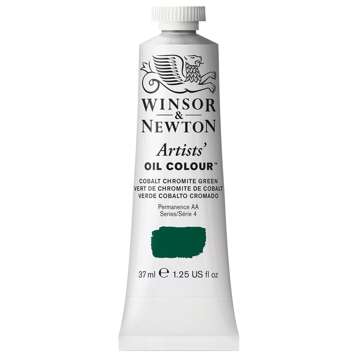 Winsor & Newton Artists' Oil Colour Pintura al Óleo Profesional, 37 ml - Tubo de 1.2 onzas - Verde (Cobalt Chromite Green)