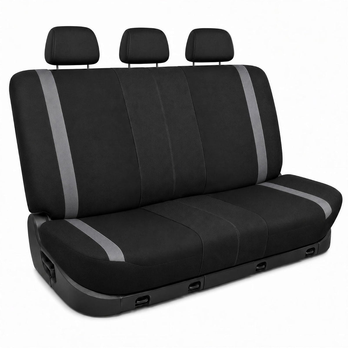 FH GROUP FB033GRAY013 Bench Seat Cover (Supreme Modernistic Split Compatible Gray) - Gray