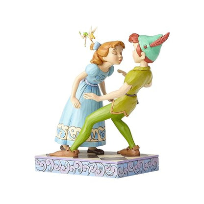 Enesco Disney Traditions by Jim Shore 65 Aniversario de Peter Pan y Wendy Stone Resina, Figura de 7.4 Pulgadas, 7.4 Pulgadas, Multicolor