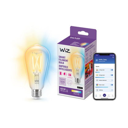 WiZ Foco ST19 Tunable White Controlable por Wi-Fi + Bluetooth, Transparente