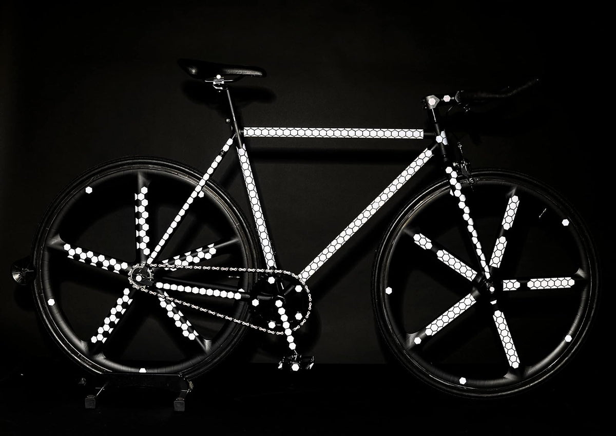 RydeSafe Calcomanías Reflectantes - Kit Hexagonal - Grande
