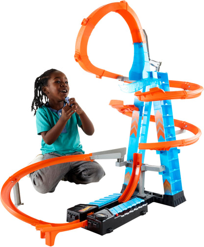 Hot Wheels Action, Torre de Choques en el Aire, Pista de Juguete para bebés a Partir de 5 años