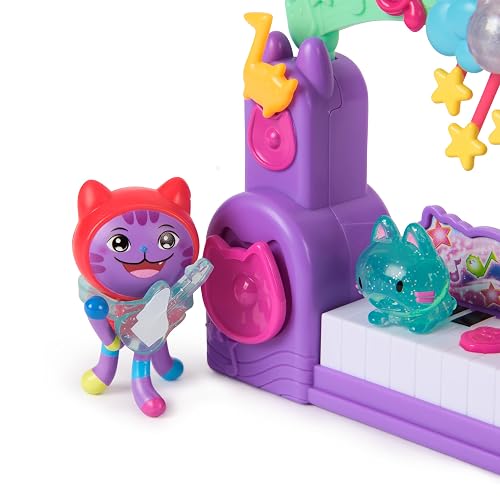 Gabby's Dollhouse: The Movie, Set de Fiesta gatástico con DJ Catnip, 2 Figuras de Gato Borrador y Accesorios, Juguetes para niños y niñas a Partir de 3 años