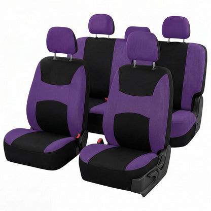 FH GROUP FB030PURPLE115-SEAT Bucket Seat Cover and Bench Cover (Full Set Airbag Compatible with Split Bench Purple) - Purple
