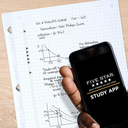 Five Star Loose Leaf Paper + Study App, 3 Pack, 3 Hole Punch Notebook Paper, Reinforced Graph Ruled Filler Paper, Fights Ink Bleed, 8-1/2" x 11", 80 Sheets per Pack (170027)