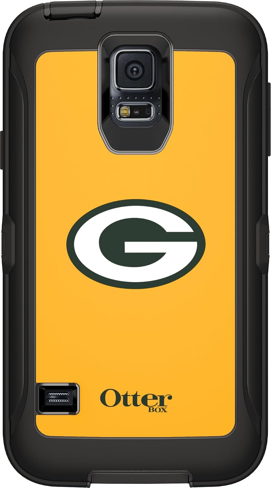 OtterBox Funda para Samsung Galaxy S5 con Logo NFL - Estuche para Samsung S5 - NFL PACKERS (BLACK W - GREEN BAY PACKERS NFL LOGO) - empaque estándar