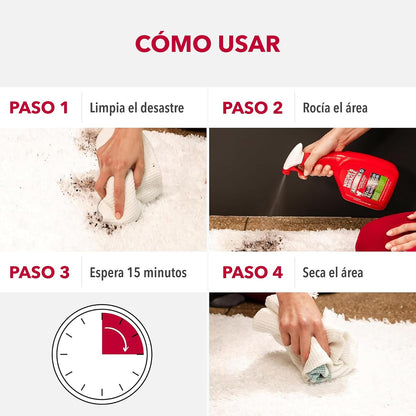 Nature's Miracle - Advanced - Eliminador avanzado de manchas y olores para perros, spray enzimático, aroma fresco, limpieza profunda, 946ml