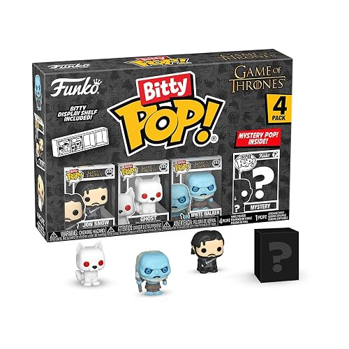 Funko Bitty Pop! 4 Pack: Game of Thrones - Jon Snow + Mystery Minis | Mercancía Oficial de Fantasía - Mini Figuras de 2.2 cm con Exhibidor - Decoración de Pasteles y Relleno de Piñata