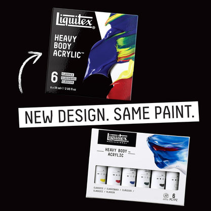Liquitex Set con 6 Pinturas Acrílicos Heavy Body 59 ml