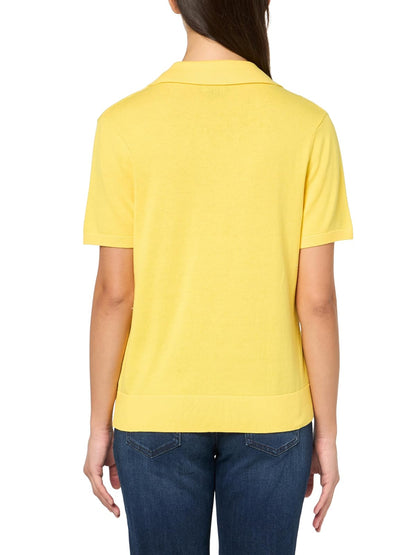 Nautica - Polo de Manga Larga con Cuello en V para Mujer