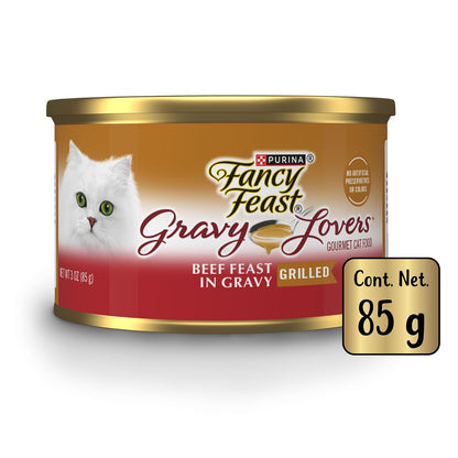 Purina Fancy Feast Casserole Adulto Todos los Tamaños Sabor Carne 24pack de 85g